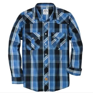 Dubinik® Pearl Snap Long Sleeve Western Shirts for Men